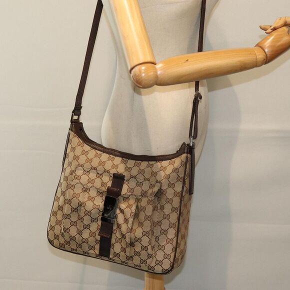 Gucci Gg Canvas Beige Canvas Shoulder Bag (Pre-Owned) - Picture 7 of 16